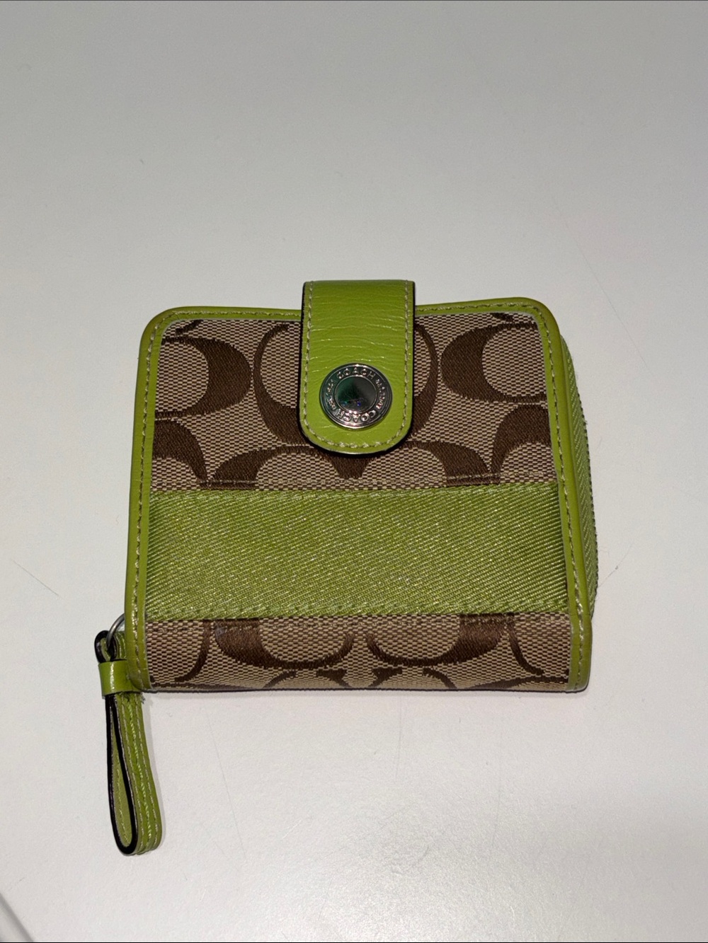 vintage Y2K-era Coach Signature Bifold Wallet